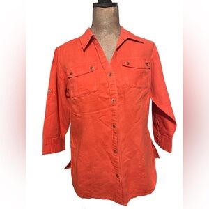 Columbia Women's Orange Button-Down Shirt